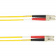 Black Box Duplex Fiber Optic Patch Network Cable - 26.25 ft Fiber Optic Network Cable for Network Device - First End: 2 x LC Male Network - Second End: 2 x LC Male Network - 10 Gbit/s - Patch Cable - 50/125 &micro;m - Yellow - TAA Compliant FOCMP10-00
