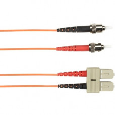 Black Box 30-m, ST-SC, 62.5-Micron, Multimode, Plenum, Orange Fiber Optic Cable - 98.43 ft Fiber Optic Network Cable for Network Device - First End: 1 x ST Male Network - Second End: 1 x SC Male Network - 1 Gbit/s - 62.5/125 &micro;m - Orange FOCMP62-