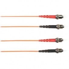 Black Box Colored Fiber OM4 50/125 Multimode Fiber Optic Patch Cable - OFNP Plenum - 22.97 ft Fiber Optic Network Cable for Network Device - First End: 2 x ST Male Network - Second End: 2 x ST Male Network - 10 Gbit/s - Patch Cable - OFNP, Plenum - 50/125