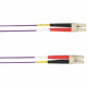 Black Box Colored Fiber OM4 50/125 Multimode Fiber Optic Patch Cable - OFNP Plenum - 16.40 ft Fiber Optic Network Cable for Network Device - First End: 2 x LC Network - Male - Second End: 2 x LC Network - Male - 10 Gbit/s - Patch Cable - OFNP, Plenum - 50