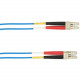Black Box Duplex Fiber Optic Patch Network Cable - 3.28 ft Fiber Optic Network Cable for Network Device - First End: 2 x LC Male Network - Second End: 2 x LC Male Network - 128 MB/s - Patch Cable - 9/125 &micro;m - Blue - TAA Compliant FOCMPSM-001M-LC