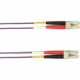 Black Box Duplex Fiber Optic Patch Network Cable - 6.56 ft Fiber Optic Network Cable for Network Device - First End: 2 x LC Male Network - Second End: 2 x LC Male Network - 1 Gbit/s - Patch Cable - 9/125 &micro;m - Violet - TAA Compliant FOCMPSM-002M-