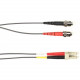 Black Box Fiber Optic Duplex Patch Network Cable - 19.70 ft Fiber Optic Network Cable for Network Device - First End: 2 x ST Male Network - Second End: 2 x LC Male Network - 10 Gbit/s - Patch Cable - LSZH - 62.5/125 &micro;m - Gray - TAA Compliant FOL