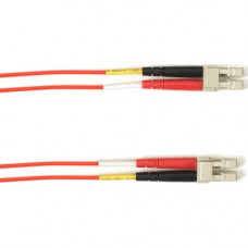 Black Box Duplex Fiber Optic Patch Network Cable - 16.40 ft Fiber Optic Network Cable for Network Device - First End: 2 x LC Male Network - Second End: 2 x LC Male Network - 1 Gbit/s - Patch Cable - 9/125 &micro;m - Red - TAA Compliant FOCMPSM-005M-LC