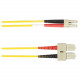 Black Box Duplex Fiber Optic Patch Network Cable - 9.84 ft Fiber Optic Network Cable for Network Device - First End: 2 x SC Male Network - Second End: 2 x SC Male Network - 128 MB/s - Patch Cable - 9/125 &micro;m - Yellow - TAA Compliant FOCMPSM-003M-