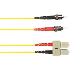 Black Box Colored Fiber OS2 9-Micron Singlemode Fiber Optic Patch Cable - Duplex, Plenum - 26.25 ft Fiber Optic Network Cable for Network Device - First End: 2 x ST Male Network - Second End: 2 x SC Male Network - 1 Gbit/s - Patch Cable - 9/125 &micro