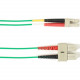 Black Box Duplex Fiber Optic Patch Network Cable - Fiber Optic for Network Device - 128 MB/s - Patch Cable - 65.62 ft - 2 x SC Male Network - 2 x SC Male Network - 9/125 &micro;m - Green - TAA Compliant FOCMPSM-020M-SCLC-GN
