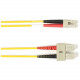 Black Box Fiber Optic Duplex Patch Network Cable - 65.62 ft Fiber Optic Network Cable for Network Device - First End: 2 x SC Male Network - Second End: 2 x LC Male Network - 1 Gbit/s - Patch Cable - 9/125 &micro;m - Yellow - TAA Compliant FOCMPSM-020M