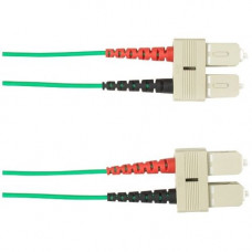 Black Box 20-m, SC-SC, Single-Mode, Plenum, Green Fiber Optic Cable - 65.62 ft Fiber Optic Network Cable for Network Device - First End: 2 x SC Male Network - Second End: 2 x SC Male Network - Patch Cable - Green FOCMPSM-020M-SCSC-GN