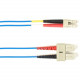 Black Box Fiber Optic Duplex Patch Network Cable - 6.50 ft Fiber Optic Network Cable for Network Device - First End: 2 x SC Male Network - Second End: 2 x LC Male Network - 10 Gbit/s - Patch Cable - OFNR - 50/125 &micro;m - Blue - TAA Compliant FOCMR1