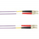 Black Box Colored Fiber OM3 50-Micron Multimode Fiber Optic Patch Cable - Duplex, PVC - 13.12 ft Fiber Optic Network Cable for Network Device - First End: 2 x LC Male Network - Second End: 2 x LC Male Network - 10 Gbit/s - Patch Cable - 50/125 &micro;