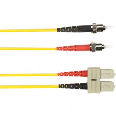 Black Box Duplex Fiber Optic Patch Network Cable - 16.40 ft Fiber Optic Network Cable for Network Device - First End: 2 x ST Male Network - Second End: 2 x ST Male Network - 1.25 GB/s - Patch Cable - 50/125 &micro;m - Yellow - TAA Compliant FOCMR10-00