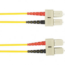 Black Box Duplex Fiber Optic Patch Network Cable - 26.25 ft Fiber Optic Network Cable for Network Device - First End: 2 x SC Male Network - Second End: 2 x SC Male Network - 10 Gbit/s - Patch Cable - 50/125 &micro;m - Yellow - TAA Compliant FOCMR10-00