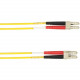 Black Box Duplex Fiber Optic Patch Network Cable - 49.21 ft Fiber Optic Network Cable for Network Device - First End: 2 x LC Male Network - Second End: 2 x LC Male Network - 10 Gbit/s - Patch Cable - 50/125 &micro;m - Yellow - TAA Compliant FOCMR10-01