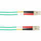 Black Box Duplex Fiber Optic Patch Network Cable - Fiber Optic for Network Device - 128 MB/s - Patch Cable - 22.97 ft - 2 x LC Male Network - 2 x LC Male Network - 9/125 &micro;m - Green - TAA Compliant FOCMPSM-007M-LCLC-GN
