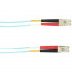 Black Box 1-m, LC-LC, 50-Micron, Multimode, PVC, Aqua Fiber Optic Cable - 3.28 ft Fiber Optic Network Cable for Network Device - First End: 1 x LC Male Network - Second End: 1 x LC Male Network - 128 MB/s - 50/125 &micro;m - Aqua FOCMR50-001M-LCLC-AQ