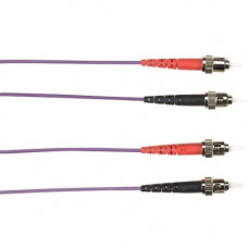 Black Box 1-m, ST-ST, 50-Micron, Multimode, PVC, Violet Fiber Optic Cable - 3.28 ft Fiber Optic Network Cable for Network Device - First End: 1 x ST Male Network - Second End: 1 x ST Male Network - 128 MB/s - 50/125 &micro;m - Violet FOCMR50-001M-STST