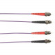 Black Box 1-m, ST-ST, 50-Micron, Multimode, PVC, Violet Fiber Optic Cable - 3.28 ft Fiber Optic Network Cable for Network Device - First End: 1 x ST Male Network - Second End: 1 x ST Male Network - 128 MB/s - 50/125 &micro;m - Violet FOCMR50-001M-STST