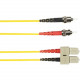 Black Box Fiber Optic Patch Network Cable - 6.56 ft Fiber Optic Network Cable for Network Device - First End: 2 x ST Male Network - Second End: 2 x SC Male Network - 128 MB/s - Patch Cable - Shielding - 50/125 &micro;m - Yellow FOCMR50-002M-STSC-YL