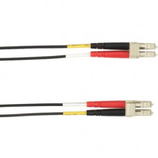 Black Box Duplex Fiber Optic Patch Network Cable - 13.12 ft Fiber Optic Network Cable for Network Device - First End: 2 x LC Male Network - Second End: 2 x LC Male Network - 1 Gbit/s - Patch Cable - 50/125 &micro;m - Black - TAA Compliant FOCMR50-004M