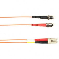 Black Box Fiber Optic Duplex Patch Network Cable - 23 ft Fiber Optic Network Cable for Network Device - First End: 2 x ST Male Network - Second End: 2 x LC Male Network - 10 Gbit/s - Patch Cable - OFNR - 50/125 &micro;m - Orange - TAA Compliant FOCMRM