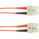Black Box Duplex Fiber Optic Patch Network Cable - 19.69 ft Fiber Optic Network Cable for Network Device - First End: 2 x SC Male Network - Second End: 2 x SC Male Network - 128 MB/s - Patch Cable - 50/125 &micro;m - Red - TAA Compliant FOCMR50-006M-S