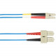 Black Box 1-m, SC-LC, 50-Micron, Multimode, PVC, Blue Fiber Optic Cable - 3.28 ft Fiber Optic Network Cable for Network Device - First End: 1 x SC Male Network - Second End: 1 x LC Male Network - 128 MB/s - 50/125 &micro;m - Blue FOCMR50-001M-SCLC-BL