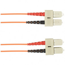 Black Box Duplex Fiber Optic Patch Network Cable - 49.21 ft Fiber Optic Network Cable for Network Device - First End: 2 x SC Male Network - Second End: 2 x SC Male Network - 128 MB/s - Patch Cable - 50/125 &micro;m - Orange - TAA Compliant FOCMR50-015