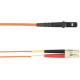 Black Box 3-m, LC-MTRJ, 50-Micron, Multimode, PVC, Orange Fiber Optic Cable - 9.84 ft Fiber Optic Network Cable for Network Device - First End: 1 x LC Male Network - Second End: 1 x MT-RJ Male Network - 128 MB/s - 50/125 &micro;m - Orange - TAA Compli