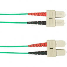 Black Box 4-m, SC-SC, 50-Micron, Multimode, Plenum, Green Fiber Optic Cable - 13.12 ft Fiber Optic Network Cable for Network Device - First End: 1 x SC Male Network - Second End: 1 x SC Male Network - 128 MB/s - 50/125 &micro;m - Green FOCMP50-004M-SC