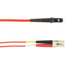 Black Box Duplex Fiber Optic Patch Network Cable - 9.84 ft Fiber Optic Network Cable for Network Device - First End: 2 x LC Male Network - Second End: 2 x LC Male Network - 128 MB/s - Patch Cable - 62.5/125 &micro;m - Red - TAA Compliant FOCMR62-003M-