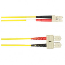 Black Box Fiber Optic Patch Network Cable - 9.80 ft Fiber Optic Network Cable for Network Device - First End: 2 x SC Male Network - Second End: 2 x LC Male Network - Patch Cable - Yellow - TAA Compliance FOCMR10-003M-SCLC-YL