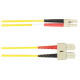 Black Box Fiber Optic Patch Network Cable - 9.80 ft Fiber Optic Network Cable for Network Device - First End: 2 x SC Male Network - Second End: 2 x LC Male Network - Patch Cable - Yellow - TAA Compliance FOCMR10-003M-SCLC-YL