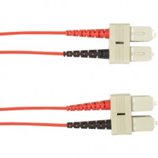 Black Box 30-m, SC-SC, 50-Micron, Multimode, PVC, Red Fiber Optic Cable - 98.43 ft Fiber Optic Network Cable for Network Device - First End: 1 x SC Male Network - Second End: 1 x SC Male Network - 1 Gbit/s - 50/125 &micro;m - Red FOCMR50-030M-SCSC-RD