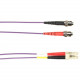 Black Box Duplex Fiber Optic Patch Network Cable - Fiber Optic for Network Device - 128 MB/s - Patch Cable - 13.12 ft - 2 x ST Male Network - 2 x ST Male Network - 62.5/125 &micro;m - Violet - TAA Compliant FOCMR62-004M-STLC-VT