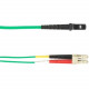 Black Box 3-m, LC-MTRJ, 50-Micron, Multimode, PVC, Green Fiber Optic Cable - 9.84 ft Fiber Optic Network Cable for Network Device - First End: 1 x LC Male Network - Second End: 1 x MT-RJ Male Network - 128 MB/s - 50/125 &micro;m - Green FOCMR50-003M-L