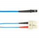 Black Box Fiber Optic Duplex Patch Network Cable - 19.70 ft Fiber Optic Network Cable for Network Device - First End: 2 x SC Male Network - Second End: 1 x MT-RJ Male Network - 1 Gbit/s - Patch Cable - OFNR - 62.5/125 &micro;m - Blue - TAA Compliant F