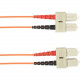 Black Box Duplex Fiber Optic Patch Network Cable - 16.40 ft Fiber Optic Network Cable for Network Device - First End: 2 x SC Male Network - Second End: 2 x SC Male Network - 128 MB/s - Patch Cable - 9/125 &micro;m - Orange - TAA Compliant FOCMPSM-005M