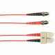 Black Box Fiber Optic Duplex Patch Network Cable - 82 ft Fiber Optic Network Cable for Network Device - First End: 2 x ST Male Network - Second End: 2 x SC Male Network - 1 Gbit/s - Patch Cable - OFNP, OFNR - 62.5/125 &micro;m - Red - TAA Compliant FO