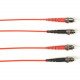 Black Box Duplex Fiber Optic Patch Network Cable - Fiber Optic for Network Device - 128 MB/s - Patch Cable - 19.69 ft - 2 x ST Male Network - 2 x ST Male Network - 62.5/125 &micro;m - Red - TAA Compliant FOCMR62-006M-STST-RD