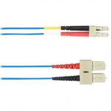 Black Box Colored Fiber OM1 62.5/125 Multimode Fiber Optic Patch Cable - OFNR PVC - 32.81 ft Fiber Optic Network Cable for Network Device - First End: 2 x SC Male Network - Second End: 2 x LC Male Network - 10 Gbit/s - Patch Cable - OFNR, Riser - 62.5/125