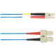 Black Box Colored Fiber OM1 62.5/125 Multimode Fiber Optic Patch Cable - OFNR PVC - 32.81 ft Fiber Optic Network Cable for Network Device - First End: 2 x SC Male Network - Second End: 2 x LC Male Network - 10 Gbit/s - Patch Cable - OFNR, Riser - 62.5/125