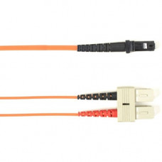 Black Box Fiber Optic Duplex Patch Network Cable - 32.80 ft Fiber Optic Network Cable for Network Device - First End: 2 x SC Male Network - Second End: 1 x MT-RJ Male Network - 1 Gbit/s - Patch Cable - OFNR - 62.5/125 &micro;m - Orange - TAA Compliant