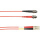 Black Box 1-m, ST-LC, 62.5-Micron, Multimode, Plenum, Red Fiber Optic Cable - 3.28 ft Fiber Optic Network Cable for Network Device - First End: 1 x ST Male Network - Second End: 1 x LC Male Network - 128 MB/s - 62.5/125 &micro;m - Red FOCMP62-001M-STL