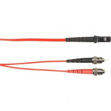 Black Box 3-m, ST-MTRJ, 62.5-Micron, Multimode, PVC, Red Fiber Optic Cable - 9.84 ft Fiber Optic Network Cable for Network Device - First End: 1 x ST Male Network - Second End: 1 x MT-RJ Male Network - 128 MB/s - 62.5/125 &micro;m - Red FOCMR62-003M-S