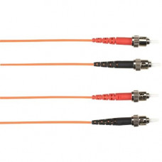 Black Box 3-m, ST-ST, 62.5-Micron, Multimode, PVC, Orange Fiber Optic Cable - 9.84 ft Fiber Optic Network Cable for Network Device - First End: 2 x ST Male Network - Second End: 2 x ST Male Network - Patch Cable - Orange FOCMR62-003M-STST-OR