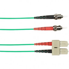 Black Box 4-m, ST-SC, 62.5-Micron, Multimode, PVC, Green Fiber Optic Cable - 13.12 ft Fiber Optic Network Cable for Network Device - First End: 1 x ST Male Network - Second End: 1 x SC Male Network - 128 MB/s - 62.5/125 &micro;m - Green FOCMR62-004M-S