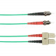 Black Box 2-m, ST-SC, 50-Micron, Multimode, PVC, Green Fiber Optic Cable - 6.56 ft Fiber Optic Network Cable for Network Device - First End: 1 x ST Male Network - Second End: 1 x SC Male Network - 128 MB/s - 50/125 &micro;m - Green FOCMR50-002M-STSC-G