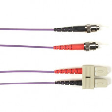 Black Box Fiber Optic Duplex Patch Network Cable - 9.80 ft Fiber Optic Network Cable for Network Device - First End: 2 x ST Male Network - Second End: 2 x SC Male Network - 1 Gbit/s - Patch Cable - OFNR - 62.5/125 &micro;m - Purple - TAA Compliant FOC