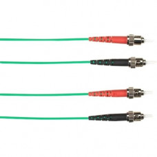 Black Box 1-m, ST-ST, 62.5-Micron, Multimode, Plenum, Green Fiber Optic Cable - 3.28 ft Fiber Optic Network Cable for Network Device - First End: 1 x ST Male Network - Second End: 1 x ST Male Network - 128 MB/s - 62.5/125 &micro;m - Green FOCMP62-001M
